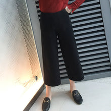 画像をギャラリービューアに読み込む, 秋冬カジュアル無地ハイウエスト着痩せゆるリラックスラシャパンツ