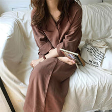 画像をギャラリービューアに読み込む, ボタン付きロングワンピースカーディガン2スタイル