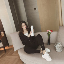 画像をギャラリービューアに読み込む, 無地カーデイガン&カジュアルパンツ&ベスト3点セットアップ