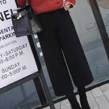 画像をギャラリービューアに読み込む, 秋冬カジュアル無地ハイウエスト着痩せゆるリラックスラシャパンツ