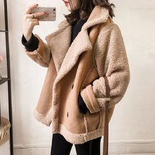 画像をギャラリービューアに読み込む, 韓国秋冬厚手3カラー切り替え折り襟合わせやすいジャケット