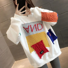 画像をギャラリービューアに読み込む, INS風ファッション裏起毛配色切り替えラウンドネックパーカー