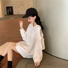 画像をギャラリービューアに読み込む, 韓国風デザイン感リボンベアトップゆるリラックス長袖パーカー