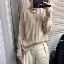 画像をギャラリービューアに読み込む, 10カラー選択秋冬ファッションタートルネック無地長袖合わせやすいニットセータートップス