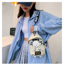 画像をギャラリービューアに読み込む, ぬいぐるみ付きキャンバスバッグ