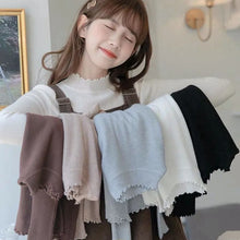 画像をギャラリービューアに読み込む, 【お得】多カラーフリル裾無地ニットトップス