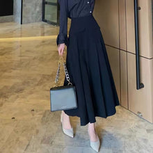 画像をギャラリービューアに読み込む, INS大流行無地コーデしやすいハイウエストロングスカートプリーツスカート