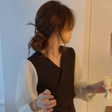 画像をギャラリービューアに読み込む, 大人可愛いVネックカシュクールエレガント着痩せ切り替えデートワンピース