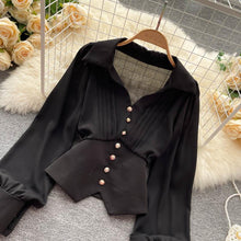 画像をギャラリービューアに読み込む, パフスリーブシースルー袖切り替えブラウストップス