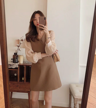 画像をギャラリービューアに読み込む, 大人可愛いVネックカシュクールエレガント着痩せ切り替えデートワンピース