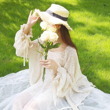 画像をギャラリービューアに読み込む, レデイースファッションレース花柄切り替えカジュアルコーデしやすいカーディガンカジュアルアウター日焼け止め