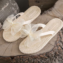 画像をギャラリービューアに読み込む, メッシュ蝶結び飾りサンダルスリッパ夏コーデシューズ