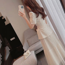 画像をギャラリービューアに読み込む, ブレザーカーディガン&メッシュプリーツスカートセットアップ