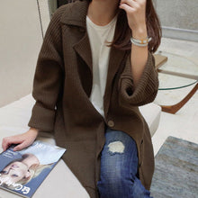 画像をギャラリービューアに読み込む, ニット無地カーディガンリゾートアウター