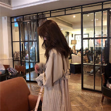 画像をギャラリービューアに読み込む, プリーツ切り替えトレンチコート無地2カラー選択アウター