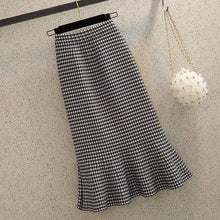 画像をギャラリービューアに読み込む, レデイースファッションチェック柄コーデしやすい着痩せ効果ハイウエストスカート