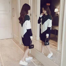 画像をギャラリービューアに読み込む, 韓国風エレガントレデイース気質長袖着痩せ効果ゆったりカジュアルニットワンピース