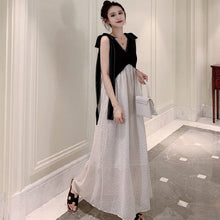 画像をギャラリービューアに読み込む, トッド柄切り替えカジュアルデートワンピース