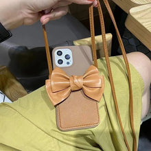 画像をギャラリービューアに読み込む, 蝶結び付き無地気質デザイン感レデイースファッション電話ケース