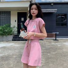 画像をギャラリービューアに読み込む, 半袖Tシャツパーカー&ハイウエストショートパンツセットアップ