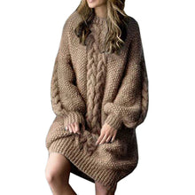 画像をギャラリービューアに読み込む, 韓国ファッション 着痩せレディースファッションゆとり ニットワンピース