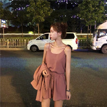 画像をギャラリービューアに読み込む, カーディガン&キャミソール&ショートパンツ3点セットアップ