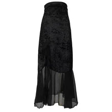画像をギャラリービューアに読み込む, 花柄切り替えデザインコーデしやすいロングハイウエストマーメイドスカート