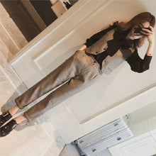 画像をギャラリービューアに読み込む, 韓国風三点セットリボン付きシャツ&合わせやすいベスト&ロングパンツセットアップ