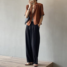 画像をギャラリービューアに読み込む, 3カラー半袖ブレザーショートタイプ薄ブレザー春夏コーデアウター