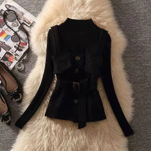 画像をギャラリービューアに読み込む, 無袖ベストアウター&無地ニットセータートップス&無地コーデしやすいスカートセットアップ