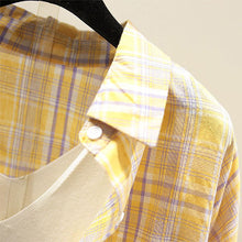 画像をギャラリービューアに読み込む, 夏新作ゆったりチェック柄カーディガンカジュアルアウター日焼け止め