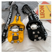 画像をギャラリービューアに読み込む, ぬいぐるみ付きキャンバスバッグ