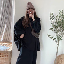 画像をギャラリービューアに読み込む, 3カラー選択無地長袖ゆったり着痩せ効果パーカーカジュアルコーデしやすいカジュアルトップス