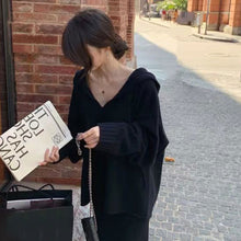 画像をギャラリービューアに読み込む, フード付きニットトップス&Hラインスカートセットアップ