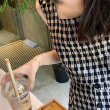 画像をギャラリービューアに読み込む, チェック柄ノースリーブベストトップス&ショートパンツセットアップ