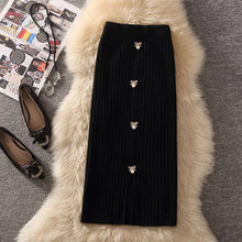 画像をギャラリービューアに読み込む, 三点セット3カラー暖かいファーベスト&無地合わせやすいトップス&ニットスカートセットアップ