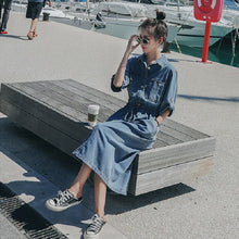 画像をギャラリービューアに読み込む, デニムハイウエストデートワンピース