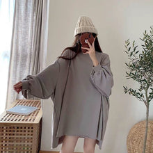 画像をギャラリービューアに読み込む, 3カラー選択無地長袖ゆったり着痩せ効果パーカーカジュアルコーデしやすいカジュアルトップス