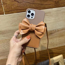 画像をギャラリービューアに読み込む, 蝶結び付き無地気質デザイン感レデイースファッション電話ケース