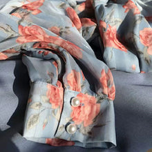 画像をギャラリービューアに読み込む, 優しい気質女性ファッション花柄切り替え長袖ファッションロングデートワンピース