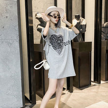 画像をギャラリービューアに読み込む, スパンコール付きデザイン感チュールフリル付きレデイースファッションコーデしやすいTシャツワンピーストップス