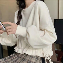 画像をギャラリービューアに読み込む, INS流行大人可愛いファッション無地長袖合わせやすいゆったりパーカートップス