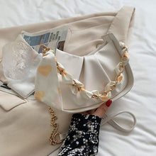 画像をギャラリービューアに読み込む, 3カラースカーフ付きチーンアンダーアームワンショルダーバッグ