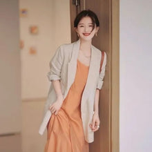 画像をギャラリービューアに読み込む, カジュアルブレザー&キャミワンピースセットアップ優雅コーデデート