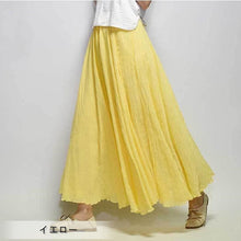 画像をギャラリービューアに読み込む, カジュアルファッション無地Aラインスカート大振りロングスカート
