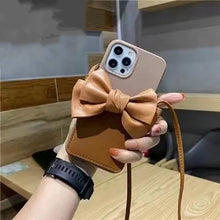 画像をギャラリービューアに読み込む, 蝶結び付き無地気質デザイン感レデイースファッション電話ケース