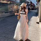 レディース キャミソールワンピース フリル ロング丈 大人可愛い デート 旅行