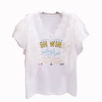 レース切替メッシュ袖Ｔシャツトップス