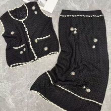 画像をギャラリービューアに読み込む, ニットベストトップス＆ロングスカートセットアップ
