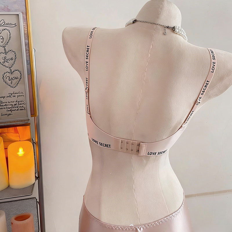 レースブラジャー & ショーツセット ダブルストラップヒョウ柄 LOVE SECRET 大人可愛い 盛れる インナー レディース